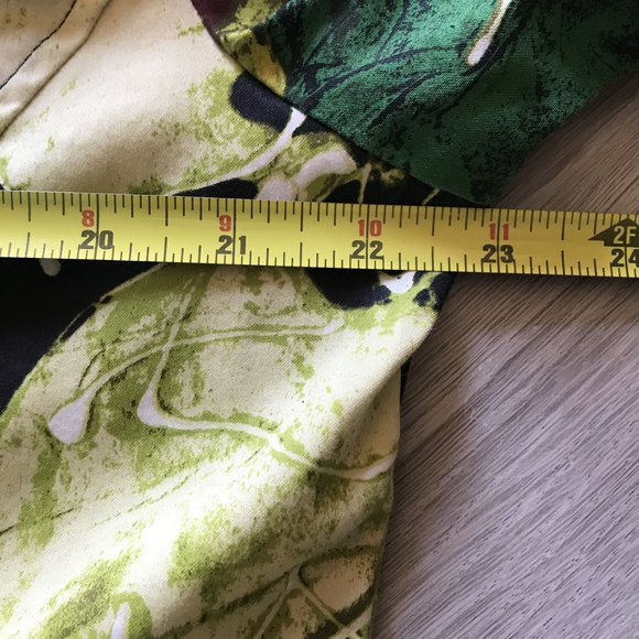 CHICO'S Allover Floral Plant Print Blazer Jacket Long Sleeve sz 2/L/12 - Picture 5 of 6